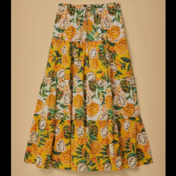 Brand New Farm Rio Mixed Biriba Maxi Skirt - Picture 7 of 12